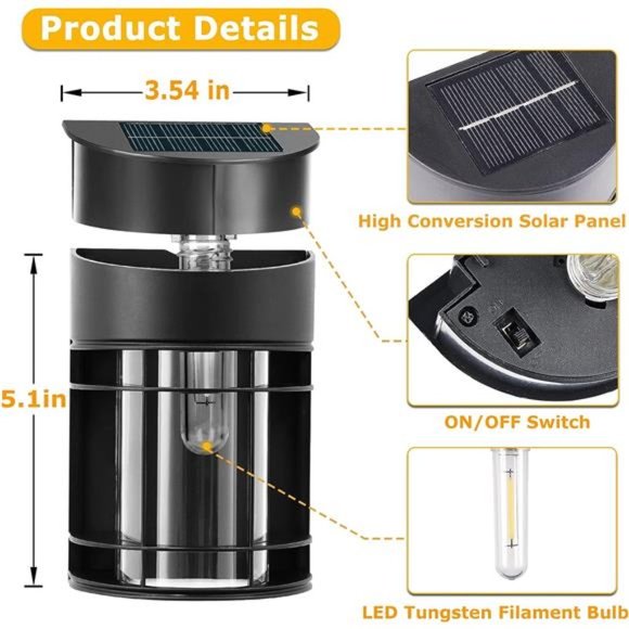 8 Pack Solar Fence Lights, LED Solar Outdoor Lights Waterproof Solar Deck Lights - Picture 2 of 5